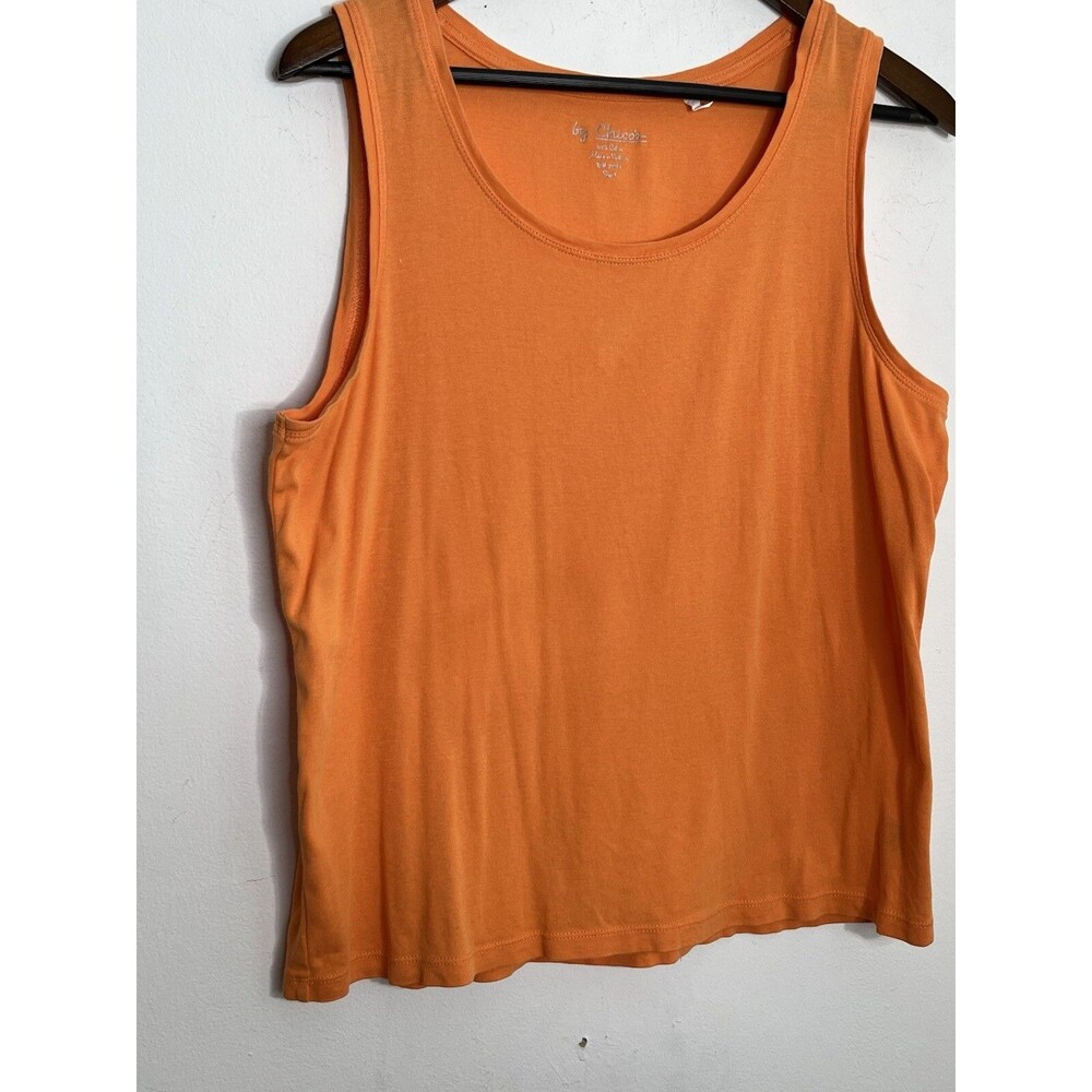 Chico's Sunrise Orange Top Blouse 100% Cotton Shell Tank 3 XL (11)